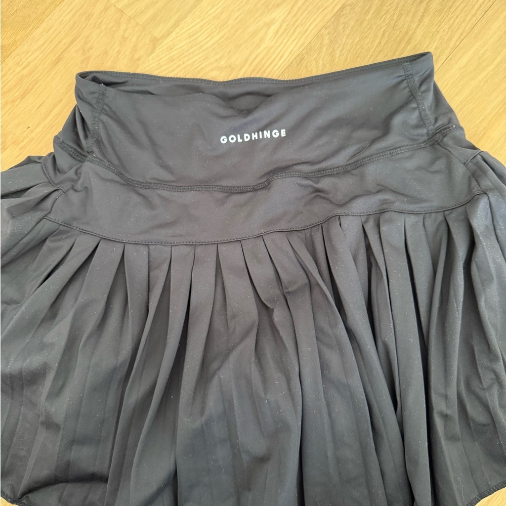 Goldhinge Black A-Line Women's Skirt - Picture 2 of 3